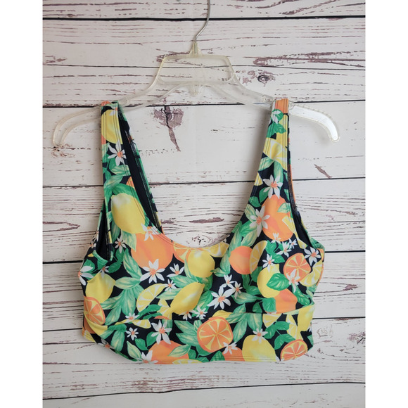 Old Navy Yellow Orange Citrus 2-Piece Bathing Suit Swim Swimsuit Women's Size XL - Picture 9 of 16